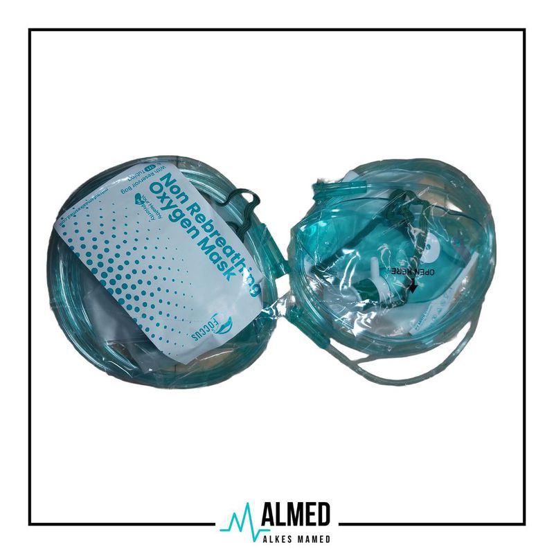 FOCCUS : Non Rebreathing Mask Elongated Adult/Dewasa