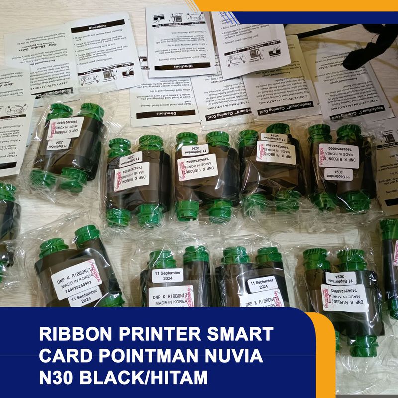 Ribbon Printer Smart Card Pointman Nuvia N30 Black/Hitam