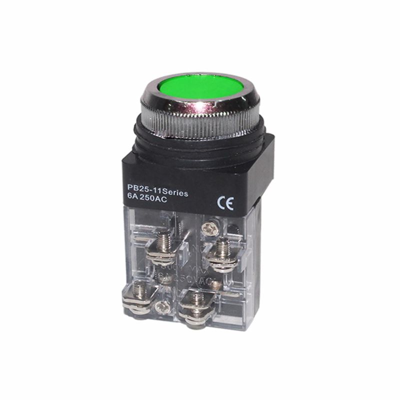 PUSH BUTTON FORT PB2511 VAC 1 NO -1NC 25 MM GREEN