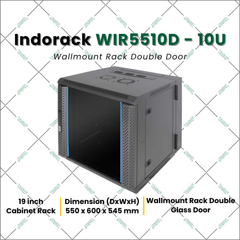 Indorack WIR5510D / WIP5510D 19 Inch Wallmount Rack Double Door