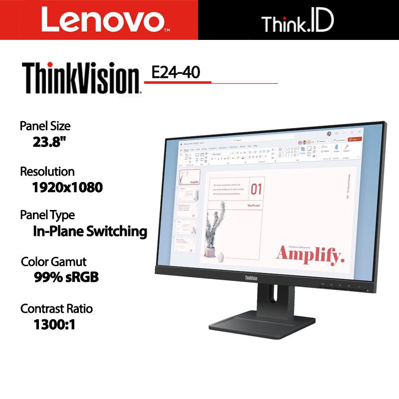 Monitor LED Lenovo ThinkVision E24-40 23.8
