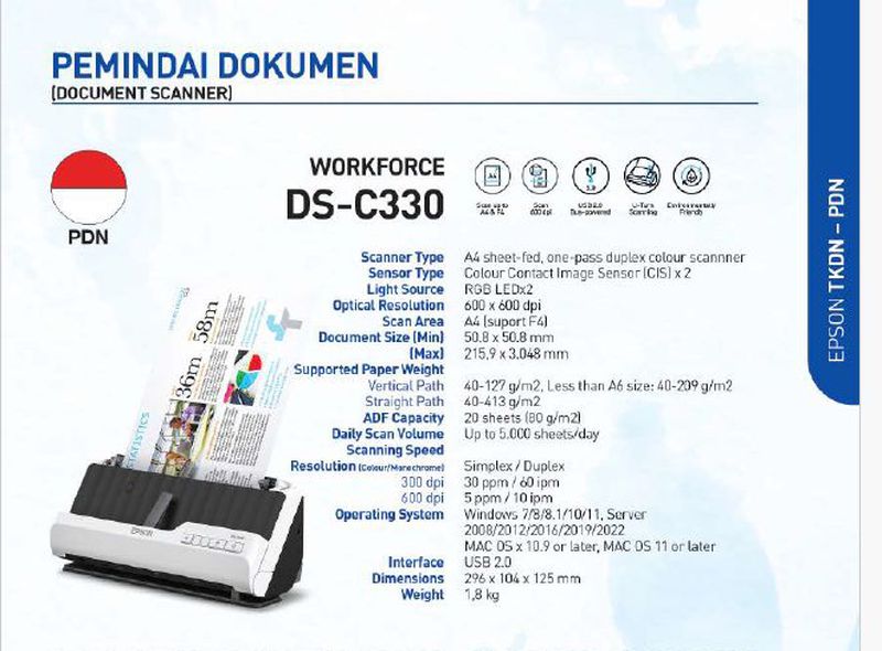 Scaner Epson DS-C330
