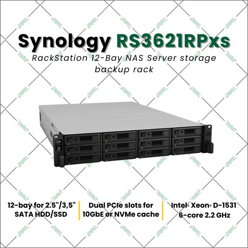Synology RS3621RPxs RackStation 12-Bay NAS Server storage backup rack