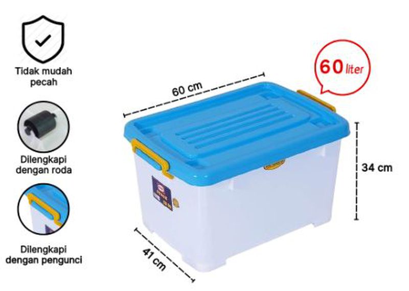 Kontainer Plastik 60 Liter