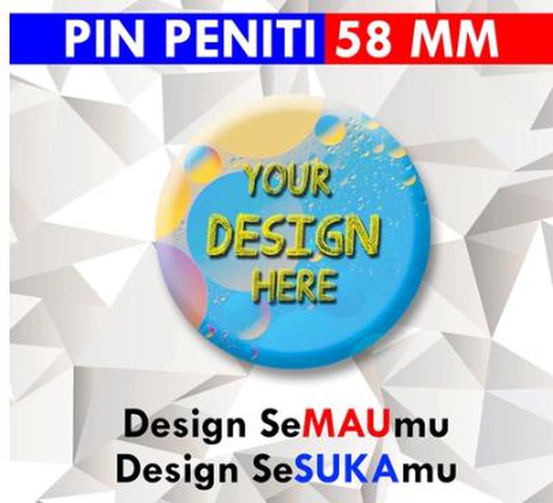 Custom Pin Peniti 58 mm