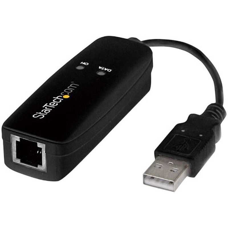 StarTech.com USB Fax Modem/USB 2.0/56K V92 Modem Appter/External Analog ...