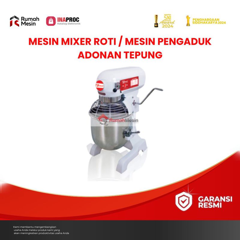 Mesin Mixer Roti / Mesin Pengaduk Adonan Tepung