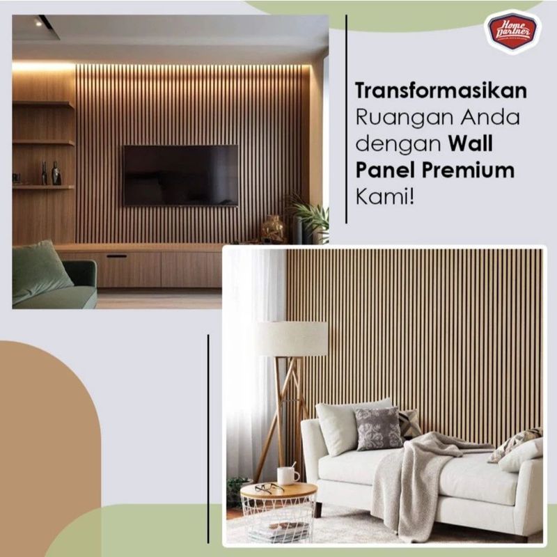 Plafonesia Indoor WPC Wall Panel Dinding 3D Kotak Besar (2.9m x 19cm ...