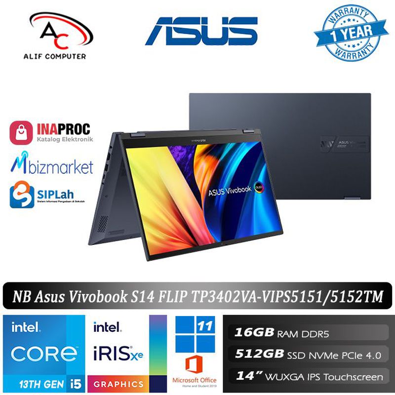 NB Asus Vivobook S14 FLIP TP3402VA-VIPS5151/5152TM