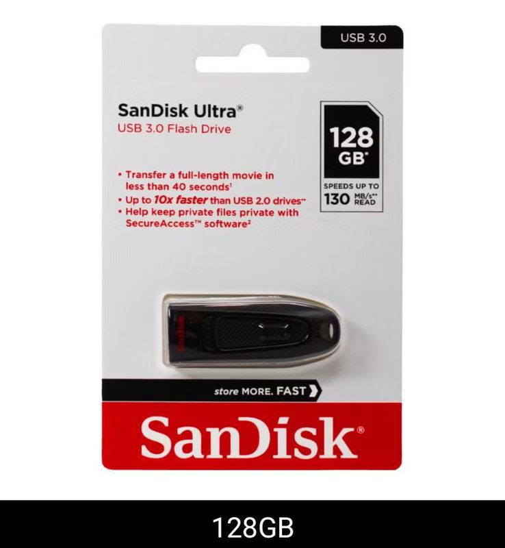 flasdisk flashdrive 128gb sandisk cz48 ultra