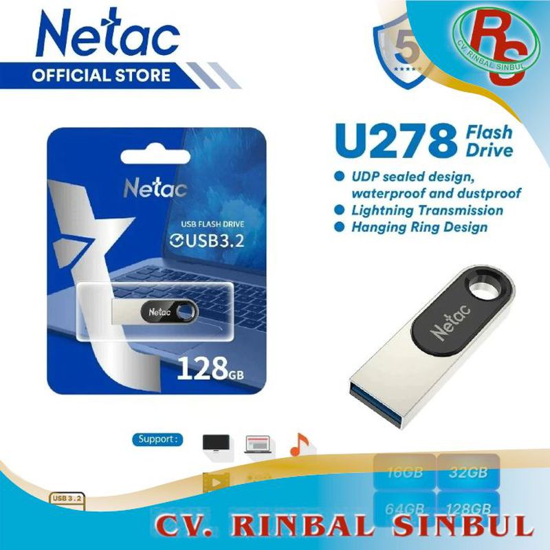 Netac Flashdisk 128GB U278 USB 3.2