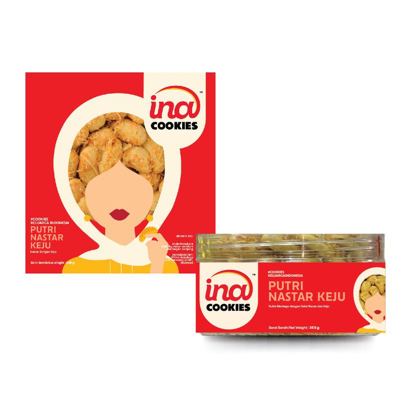 Ina Cookies Regular Nastar Keju - Jar