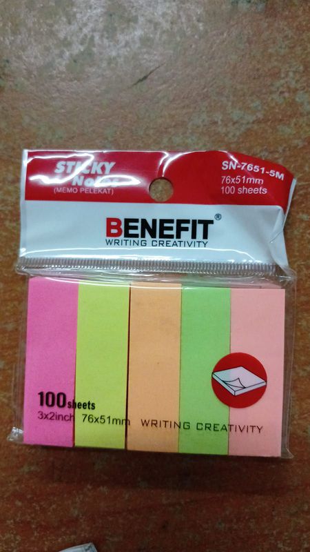 Sticky Note : 5 Warna - BENEFIT