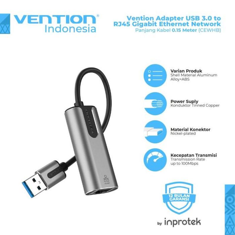 Konventer USB 3.0 to LAN Vention CEWB Gigabit