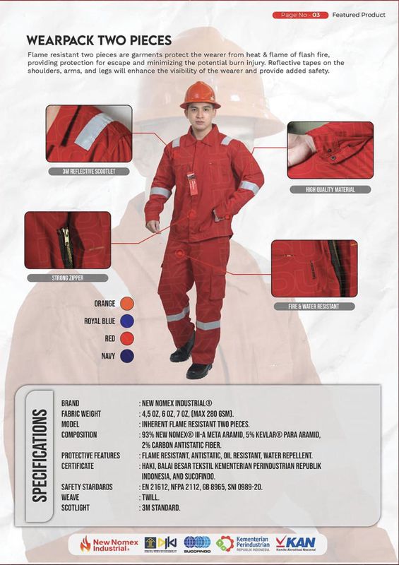 Wearpack Two Pieces Nomex IIIA
