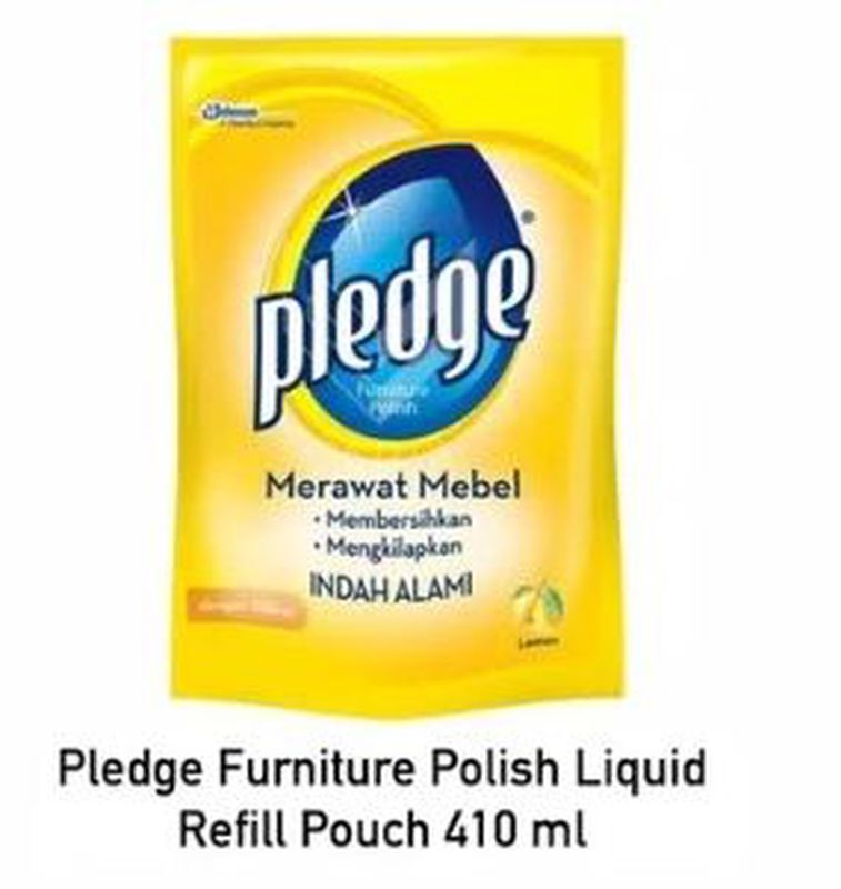 Pledge Furniture Polish Liquid Refill Pouch 410 ml Pengkilap Kayu Cair ...