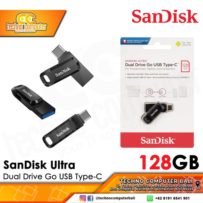 Flash Disc Sandisk OTG 128 Gb