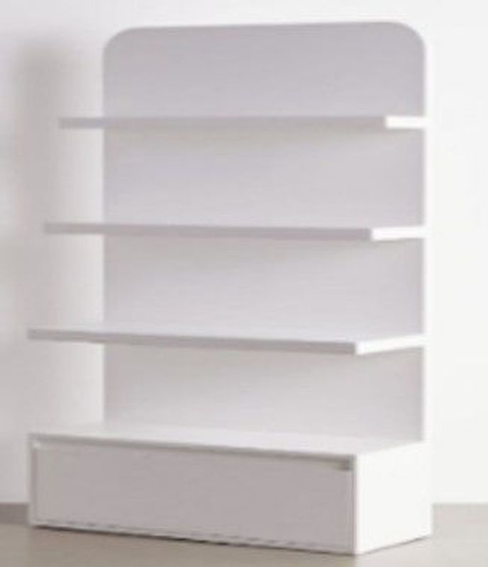 RAK DISPLAY PRODUK PUTIH