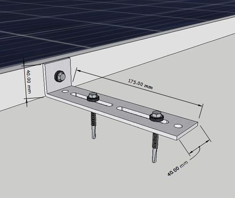 Feet Flat mounting solar panel