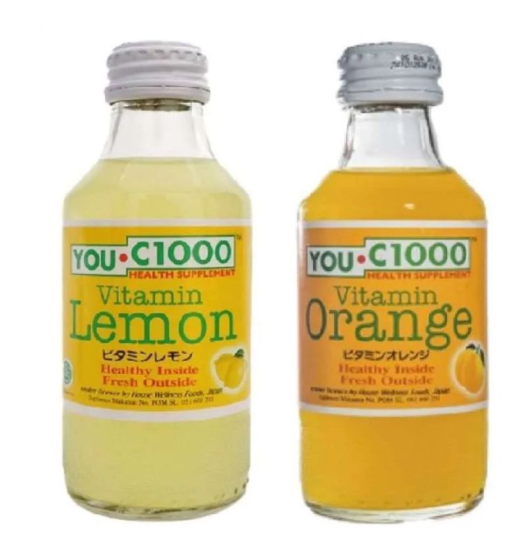 You C1000 Botol Kaca 140 Ml - Jeruk