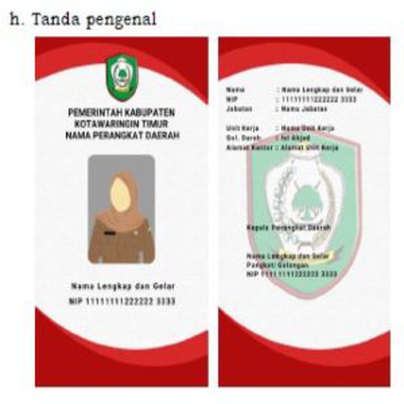 ID Card tanda pengenal ASN