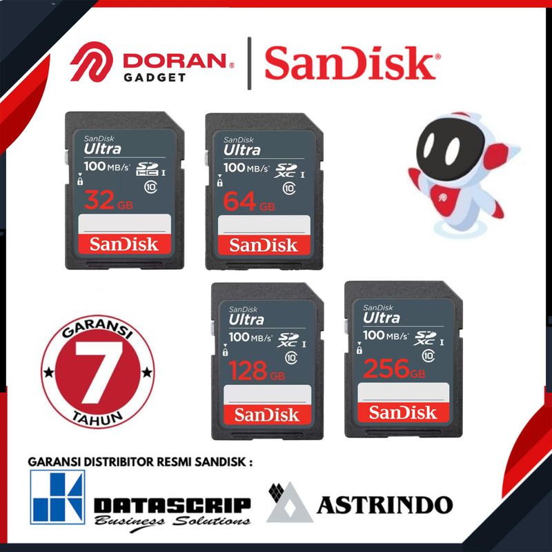 SD Card Sandisk Ultra SDHC SDXC - 256gb