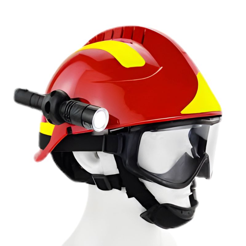 Helm Rescue Pemadam Model F2 Anben Fire Plus Senter - Kacamata Safety