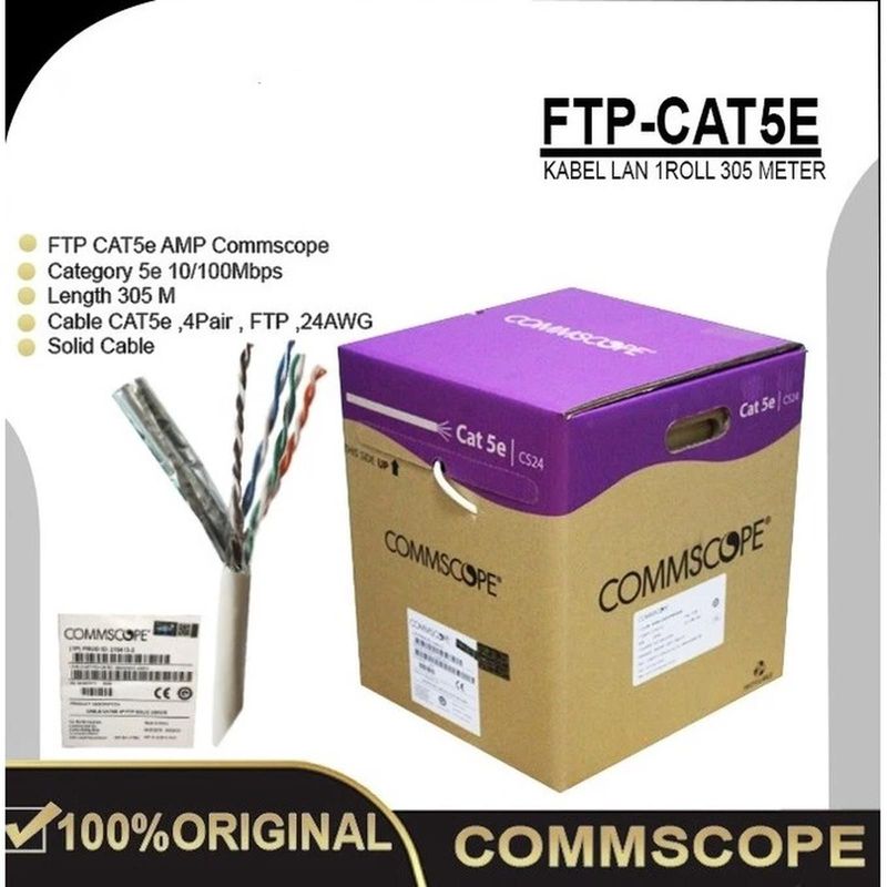 COMMSCOPE Kabel LAN AMP Cable FsTP STP Cat5e 1000ft 305M
