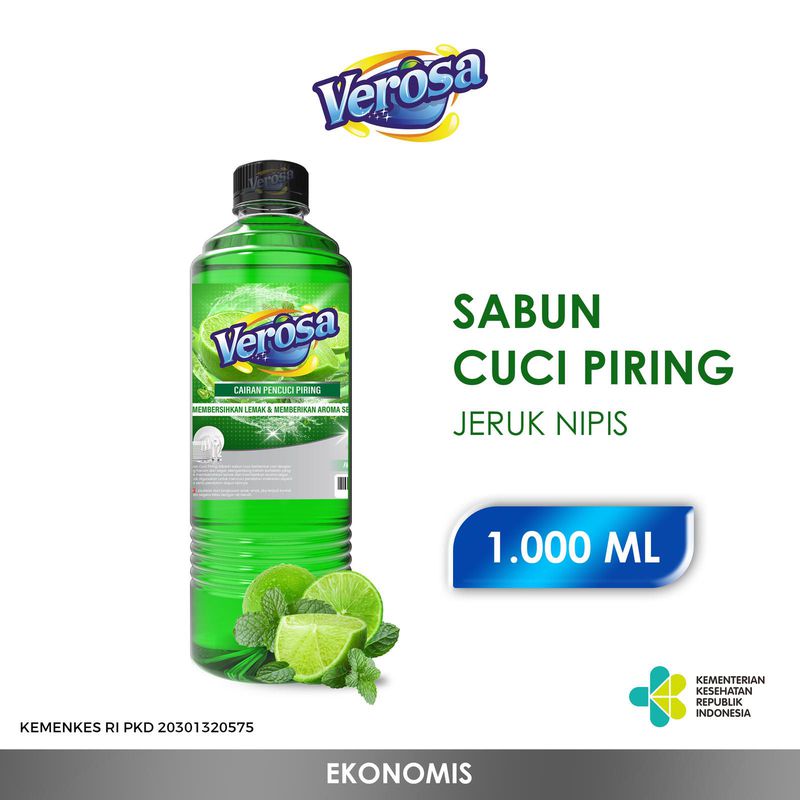 Verosa Sabun Cuci Piring 1 Liter Sabun Cuci Piring Jeruk Nipis