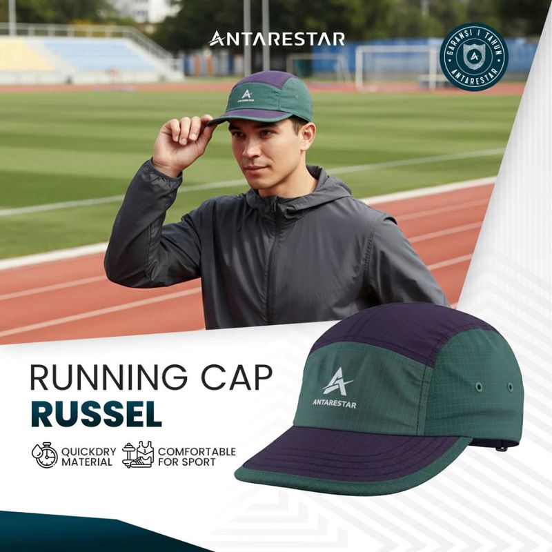 Topi Russel Outdoor Quick Dry Running Hiking Casual - Hijau