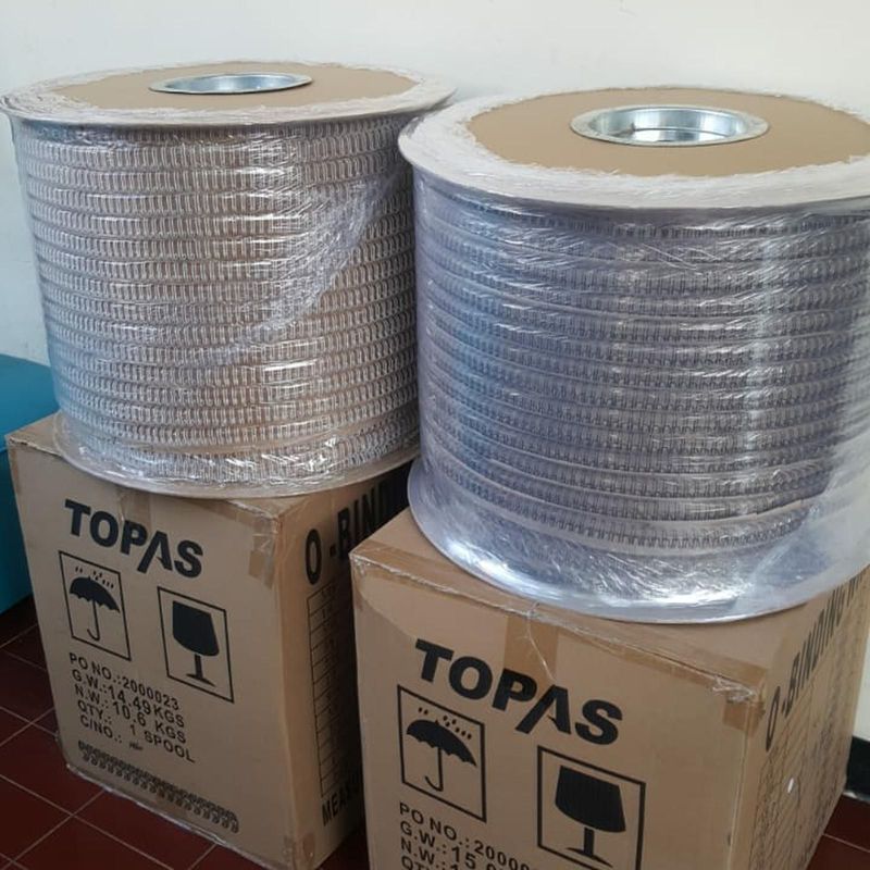 Spiral Roll Ring Kawat Jilid Spool TOPAS O-Binding Wire - Putih - 6mm (1/4)
