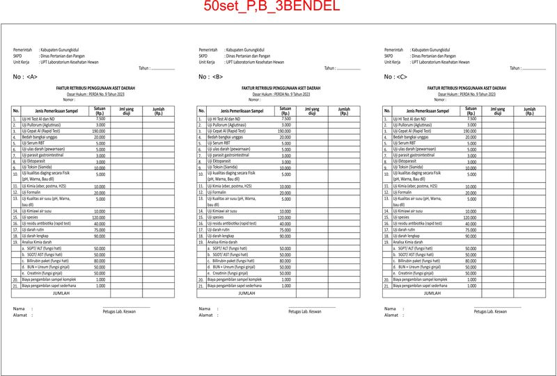 Bukti Setor PAD /Karcis SKRD