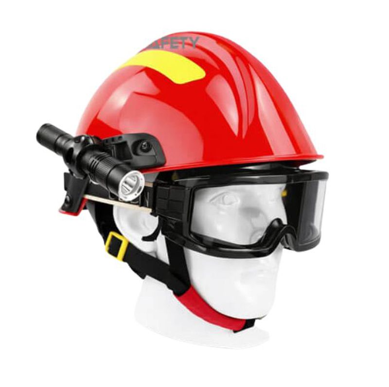 Helm Rescue Pemadam Model F2 Anben Fire Plus Senter - Kacamata Safety