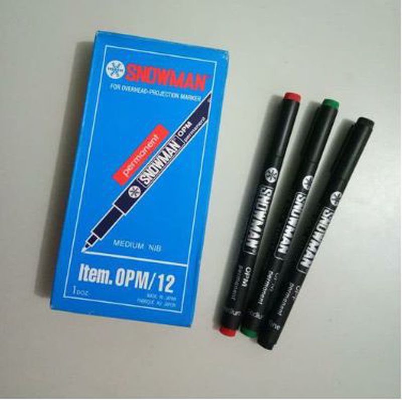 Balpoint Snowman OPM 6S Spidol SNOWMAN OPM Permanen - Biru