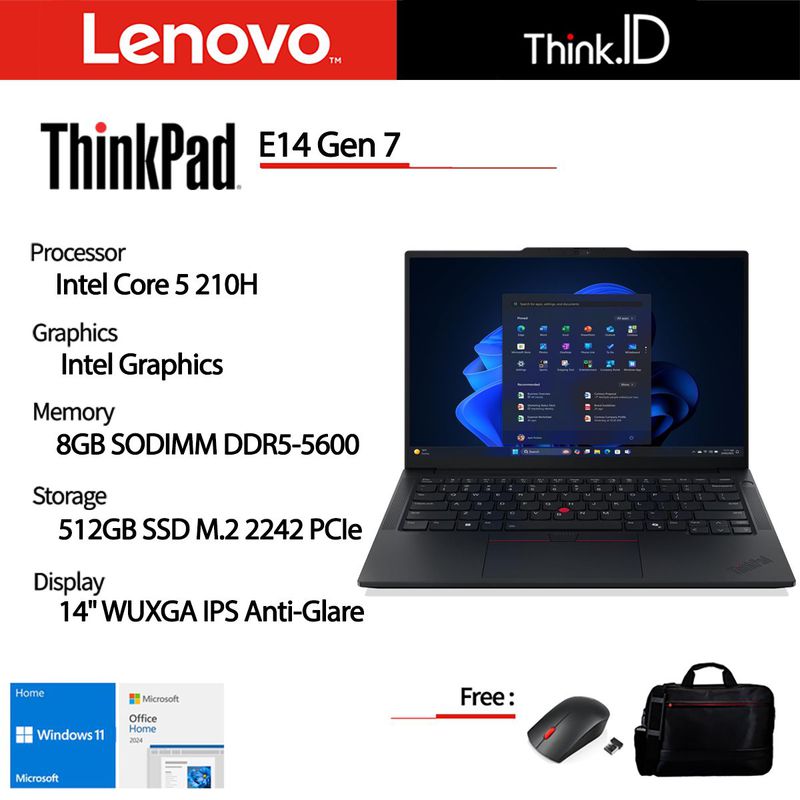 Lenovo ThinkPad E14 Gen 7 Core 5 210H 8GB 512GB SSD 14