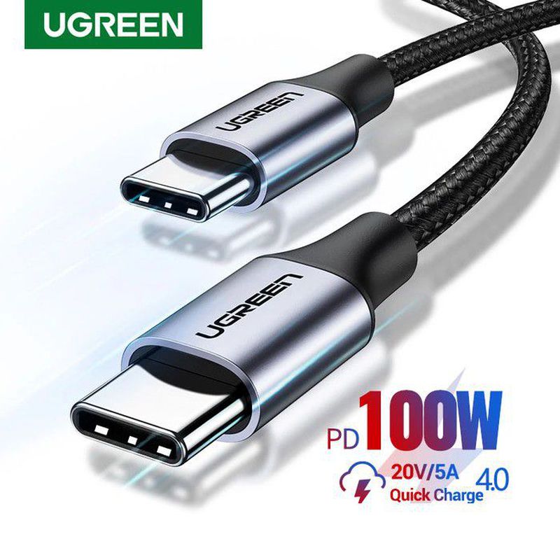 UGREEN Kabel Data PD Type C To Type C Fast Charging 5A Max 100W