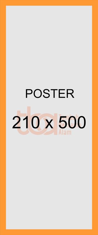 SPANDUK 210 x 500 ( INCLUDE FRAME ) - Multicolor