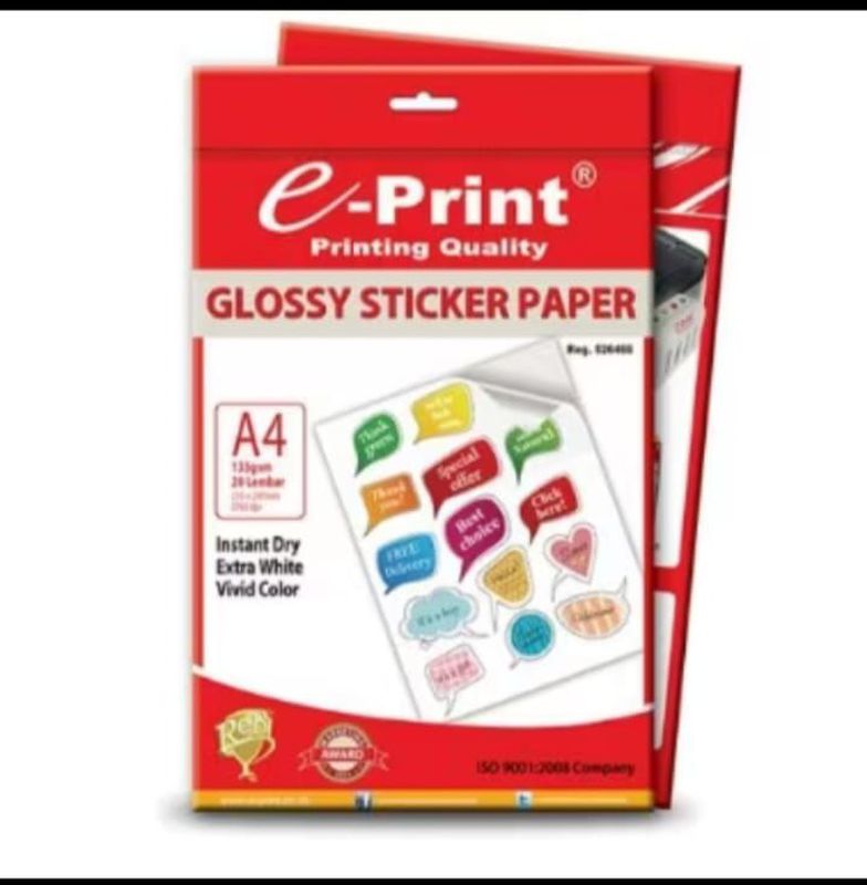 E-PRINT GLOSSY STICKER PAPER