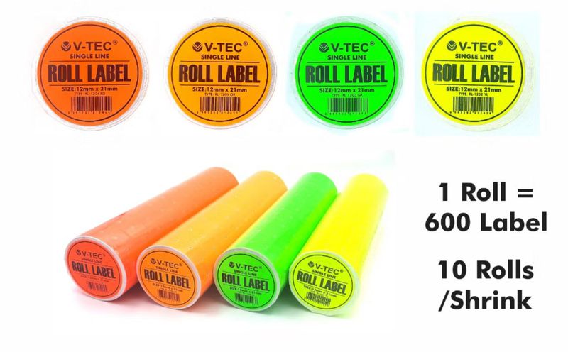 Label Roll Warna 12x21