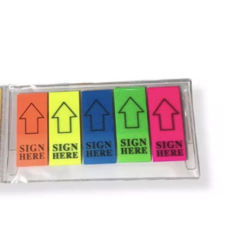 Stik note sign here