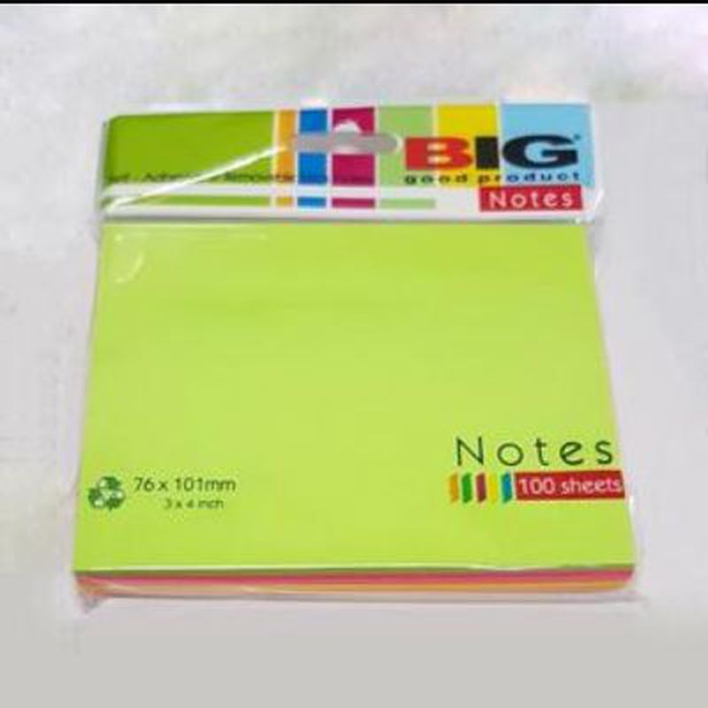 Sticky Notes Big 76x101 Mm Tumpuk 5 Warna