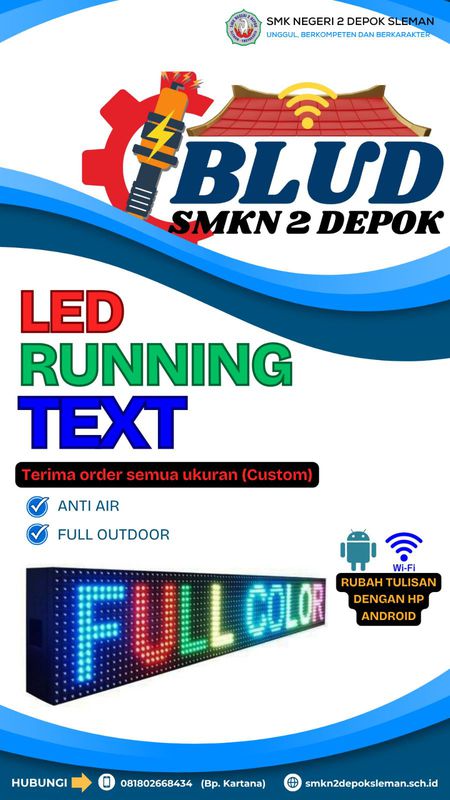 LED Running Text Full Color Outdoor P10 RGB