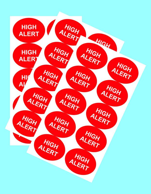 Stiker High Allert (Oval)
