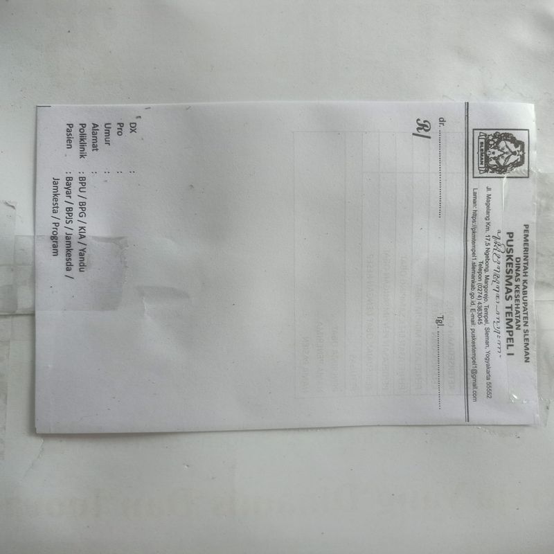 Form Resep Tempel 1