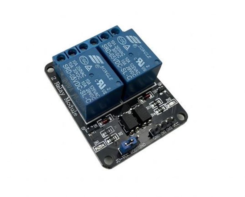 2 Channel Relay Module 3.3V/5V Active Low Original Songle 10A 250V AC/DC