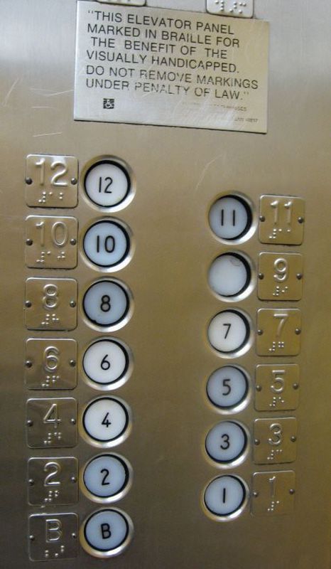 stiker braille tempel tombol lift