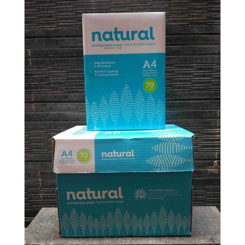 Kertas HVS A4 70gr merk Natural warna Biru