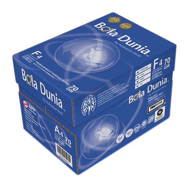 Bola Dunia Kertas Fotokopi - F4 - 70 gsm - Putih - 1 Karton Isi 9 Box x ...